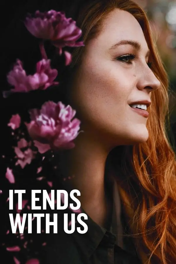 Poster van de film It Ends With Us met een close-up van een vrouwelijk personage, te streamen via IPTV Nederland